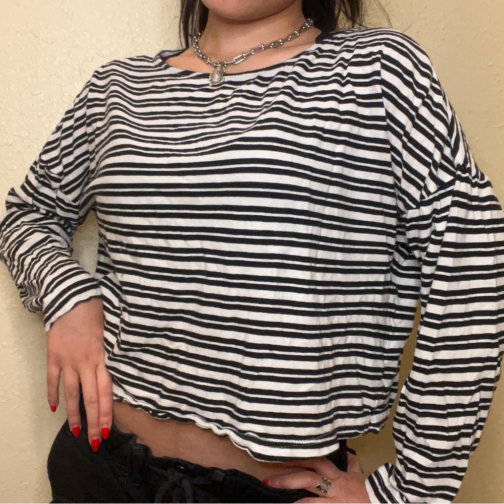 Urban Outfitters Striped Long-Sleeve Top